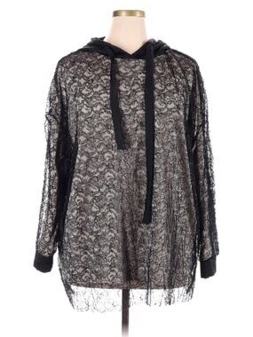 Zara Black Lace Hoodie XL
